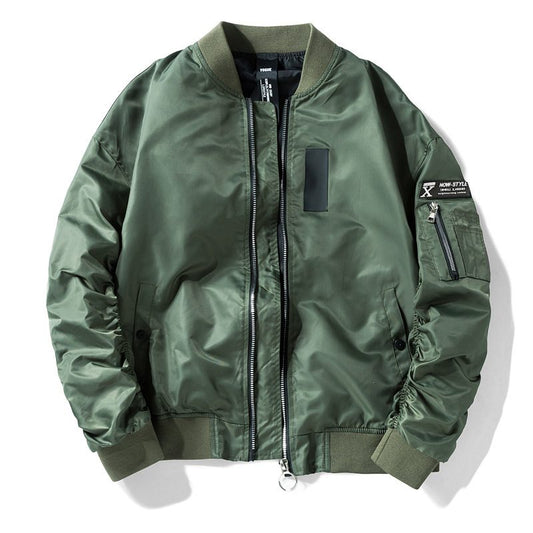 Unisex Classic Bomber Jacket | Lightweight & Windproof | Zip-Up | Casual Street Style
