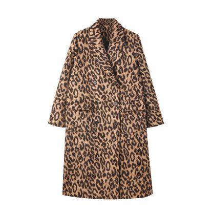 Leopard Print Faux Fur Coat | Bold Animal Print | Mid-Length | Winter Glam