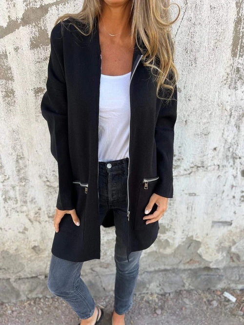 Open-Front Long Cardigan | Lightweight Knit | Relaxed Fit | Versatile Layering