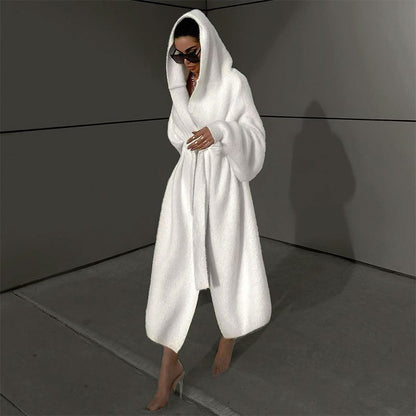 Chic Hooded Wrap Dress | Cozy Long Sleeve Design | Soft Fabric Blend | Casual & Street Style