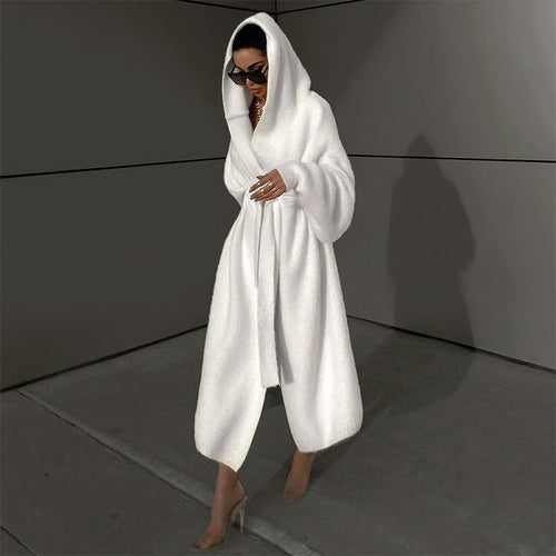 Chic Hooded Wrap Dress | Cozy Long Sleeve Design | Soft Fabric Blend | Casual & Street Style
