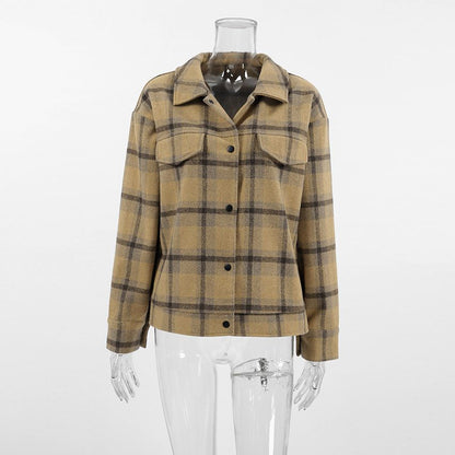 Plaid Wool-Blend Shacket | Cozy & Stylish | Soft Wool-Blend Fabric