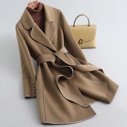 Belted Peacoat | Tailored Elegance | Soft Wool Blend | Fall & Winter Chic