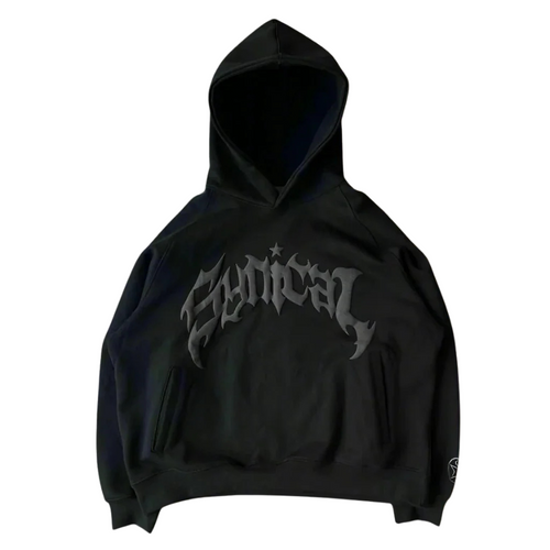 Men’s “Cynical” Graphic Hoodie | Oversized Streetwear Pullover | Urban Cotton Blend