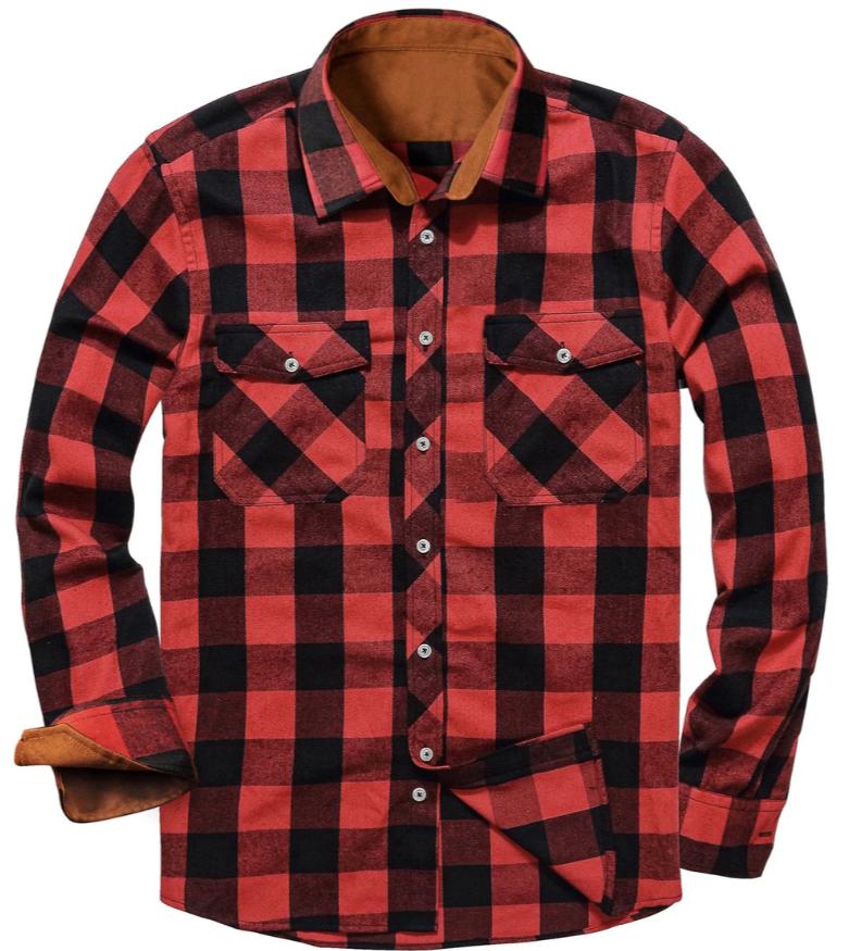 Classic Flannel Button-Up Shirt | Men’s Plaid Long Sleeve