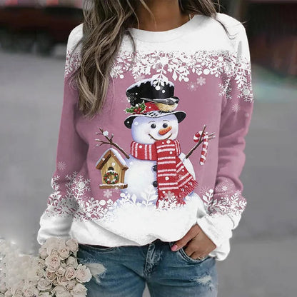 Snowman Graphic Holiday Sweatshirt | Fleece Lined | Relaxed Fit