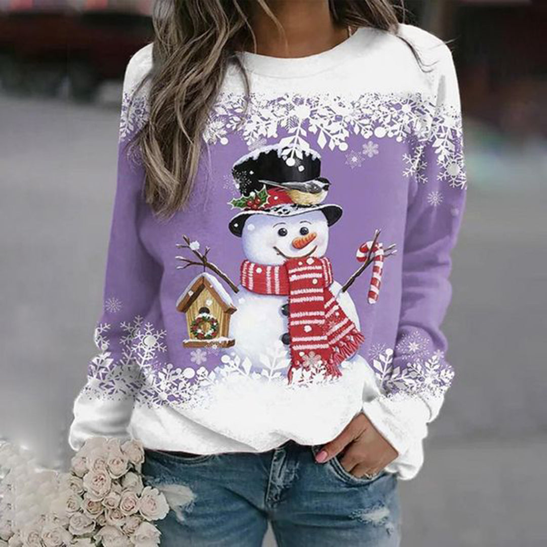 Snowman Graphic Holiday Sweatshirt | Fleece Lined | Relaxed Fit