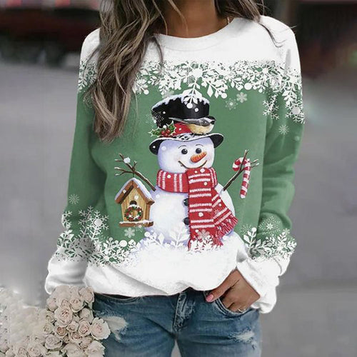Snowman Graphic Holiday Sweatshirt | Fleece Lined | Relaxed Fit