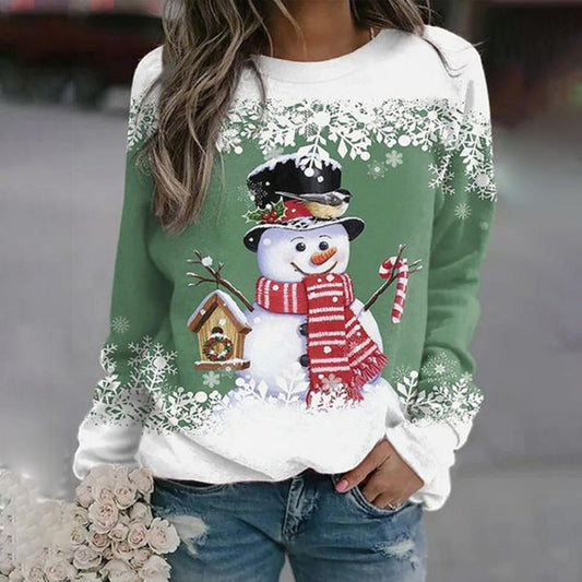 Snowman Graphic Holiday Sweatshirt | Fleece Lined | Relaxed Fit