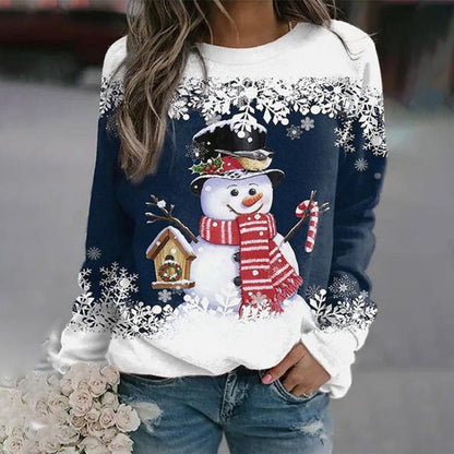 Snowman Graphic Holiday Sweatshirt | Fleece Lined | Relaxed Fit