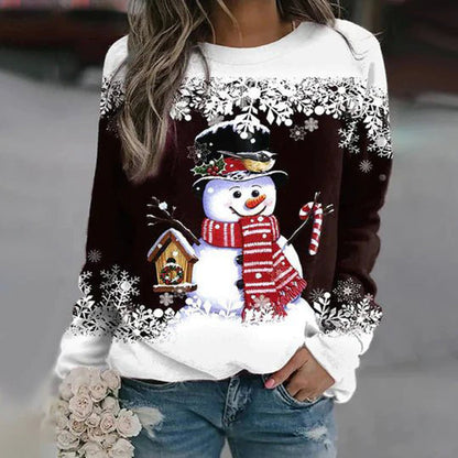 Snowman Graphic Holiday Sweatshirt | Fleece Lined | Relaxed Fit