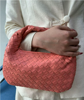 Mini Woven Shoulder Bag | Knotted Handle Vegan Leather Purse | Bold Statement Accessory Canada