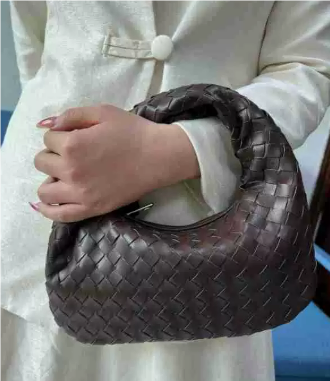 Mini Woven Shoulder Bag | Knotted Handle Vegan Leather Purse | Bold Statement Accessory Canada