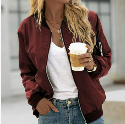 Lightweight Bomber Jacket | Zip Front | Casual Street Style Layer