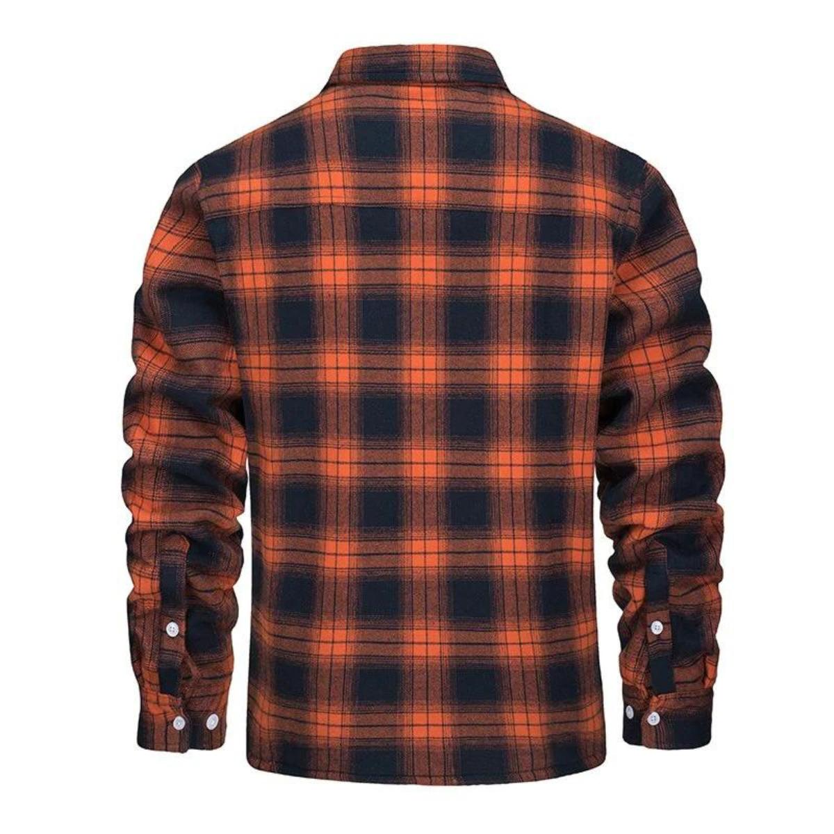 Men's Sherpa-Lined Flannel Jacket | Warm Casual Outerwear | Button-Front Shacket