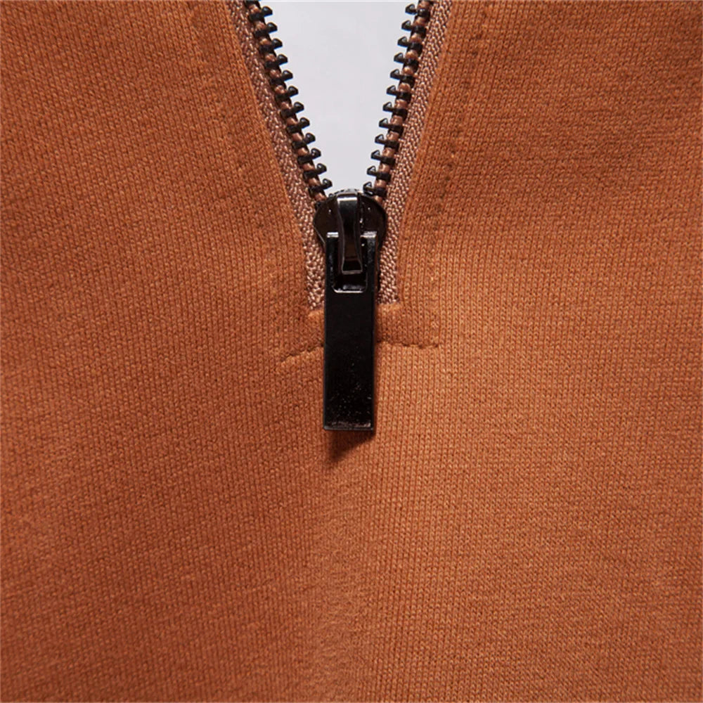 Men's Colourblock Quarter-Zip Pullover | Midweight Knit | Sport-Casual Layer