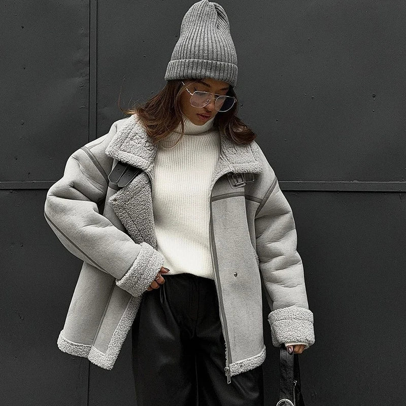 Oversized Shearling Jacket | Cozy Warmth | Casual Winter Layer