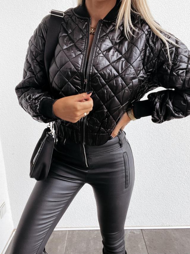 Quilted Bomber Jacket | Lightweight & Stylish | Satin Finish | Casual Layering