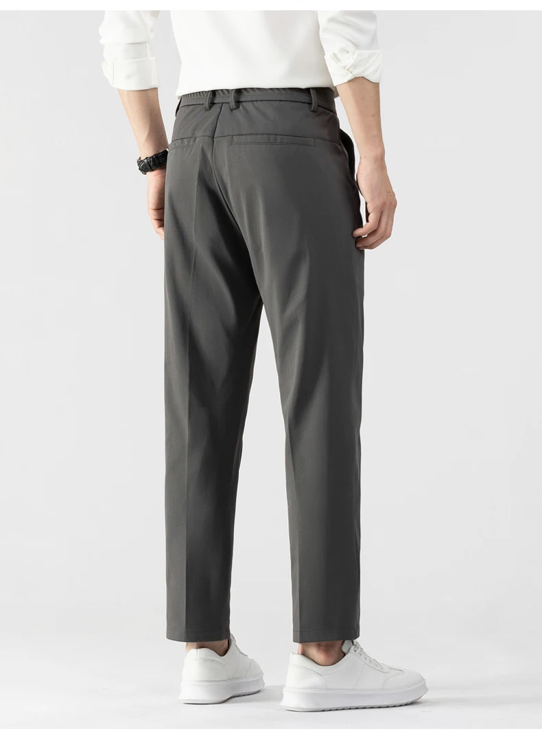 Slim Fit Trousers | Stretch Waist with Tapered Leg