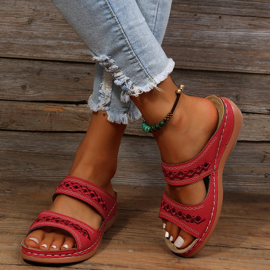 Women's Comfortable Slip-On Sandals | Lightweight Summer Slides | Cushioned Walking Sandals