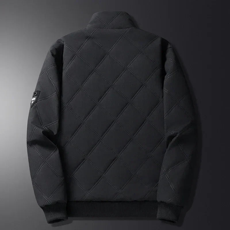 Men's Quilted Jacket | Plush Lined Interior | Warm Insulation | Winter Casual Style