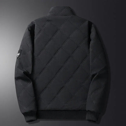 Men's Quilted Jacket | Plush Lined Interior | Warm Insulation | Winter Casual Style