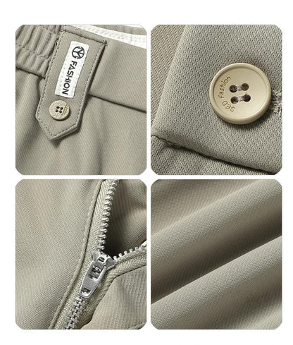 Slim Fit Trousers | Stretch Waist with Tapered Leg
