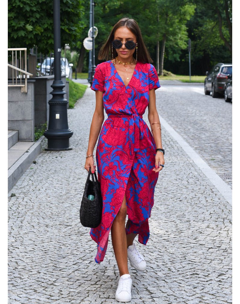 Floral Wrap Dress | Vibrant Print | Lightweight Elegance