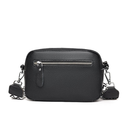 Pebbled Camera Crossbody Bag | Adjustable Patterned Strap | Compact Everyday Handbag