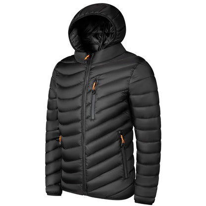 Men’s Lightweight Hooded Puffer Jacket | Quilted Shell | Urban Cold-Weather Layer