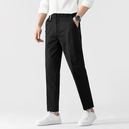 Slim Fit Trousers | Stretch Waist with Tapered Leg