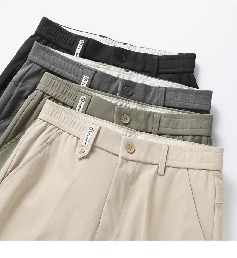 Slim Fit Trousers | Stretch Waist with Tapered Leg