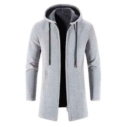 Men’s Longline Hoodie | Full Zip Casual Sweatshirt with Hood | Streetwear Canada