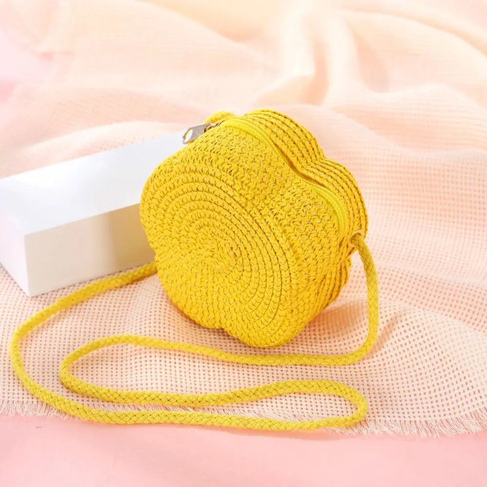 Flower Crossbody Bag | Woven Texture | Lightweight & Compact