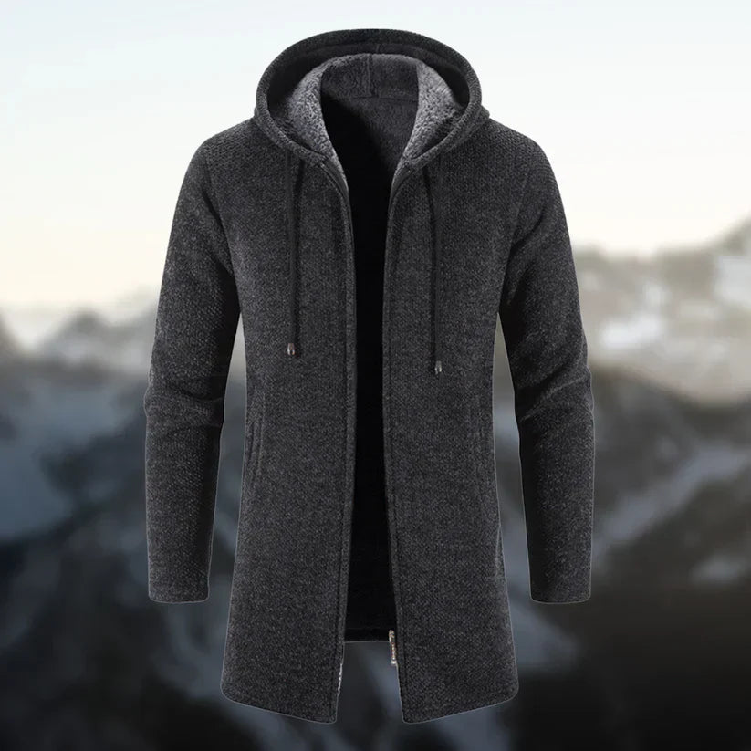 Men’s Longline Hoodie | Full Zip Casual Sweatshirt with Hood | Streetwear Canada
