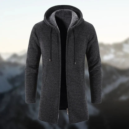 Men’s Longline Hoodie | Full Zip Casual Sweatshirt with Hood | Streetwear Canada