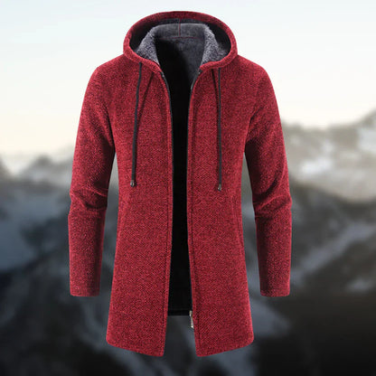 Men’s Longline Hoodie | Full Zip Casual Sweatshirt with Hood | Streetwear Canada