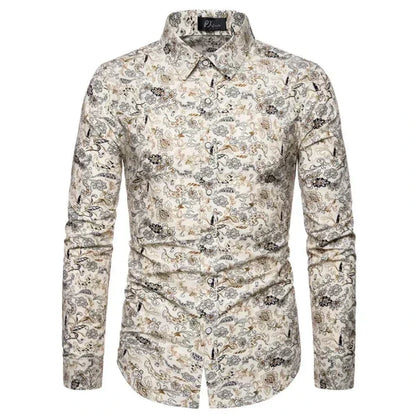Slim Fit Dress Shirt | Micro-Dot Pattern | Stretch Cotton Blend