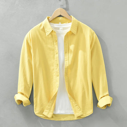 Men’s Lightweight Cotton Shirt | Casual Button-Up with Washed Finish | Everyday Layering Essential