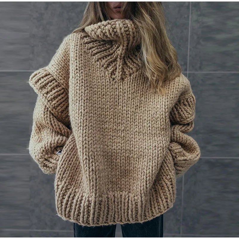 Oversized Knit Sweater Dress | Chunky Acrylic Knit | Versatile Winter Style