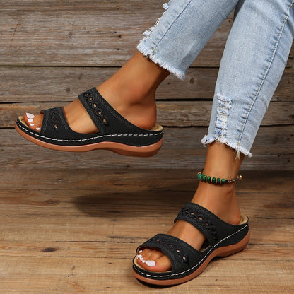 Women's Comfortable Slip-On Sandals | Lightweight Summer Slides | Cushioned Walking Sandals