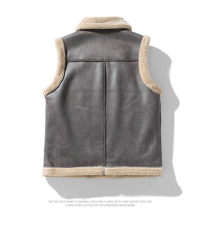 Women’s Moto Vest | Faux Shearling Lined | Sleeveless Fall Layer