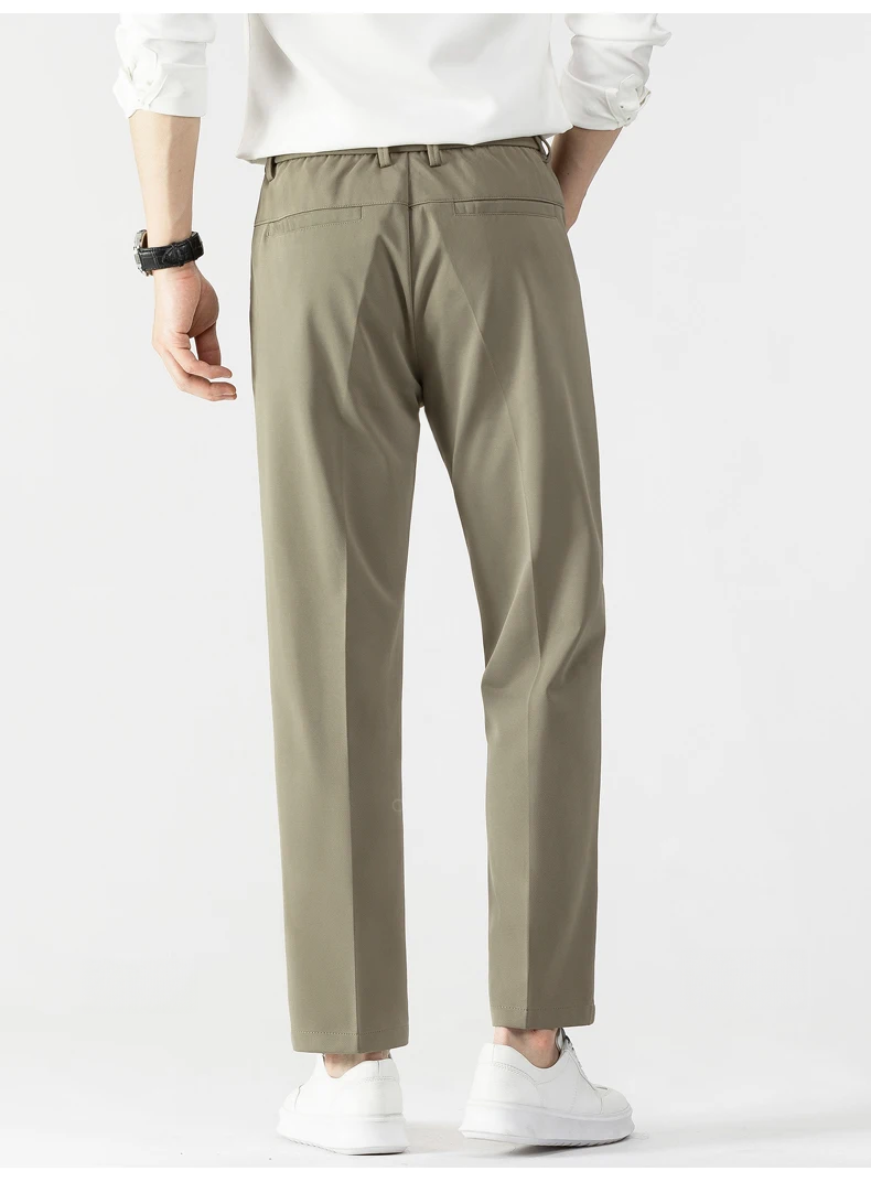 Slim Fit Trousers | Stretch Waist with Tapered Leg