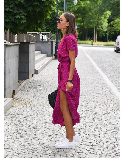 Floral Wrap Dress | Vibrant Print | Lightweight Elegance