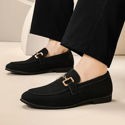 Men's Suede Loafers | Horsebit Detail | Slip-On Dress Shoe