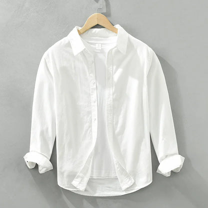 Men’s Lightweight Cotton Shirt | Casual Button-Up with Washed Finish | Everyday Layering Essential