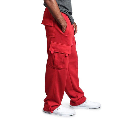 Men's Fleece Cargo Joggers | Relaxed Fit | Soft Knit with Utility Pockets