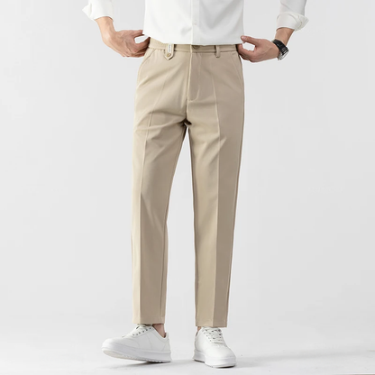 Slim Fit Trousers | Stretch Waist with Tapered Leg