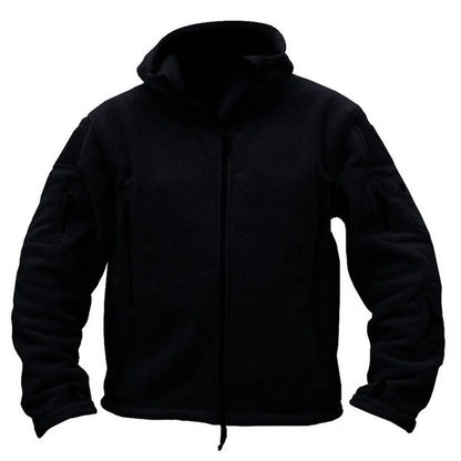 Men’s Tactical Fleece Hoodie | Military-Inspired Outerwear | Multi-Zip Utility Layer