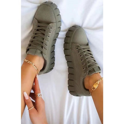Colourful Suede Platform Sneakers | Trendy Everyday Streetwear for Women